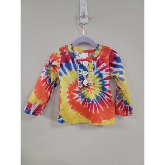 Tie-Dye Long Sleeve Shirt With Buttons 12-18 months - Picture 1 of 2